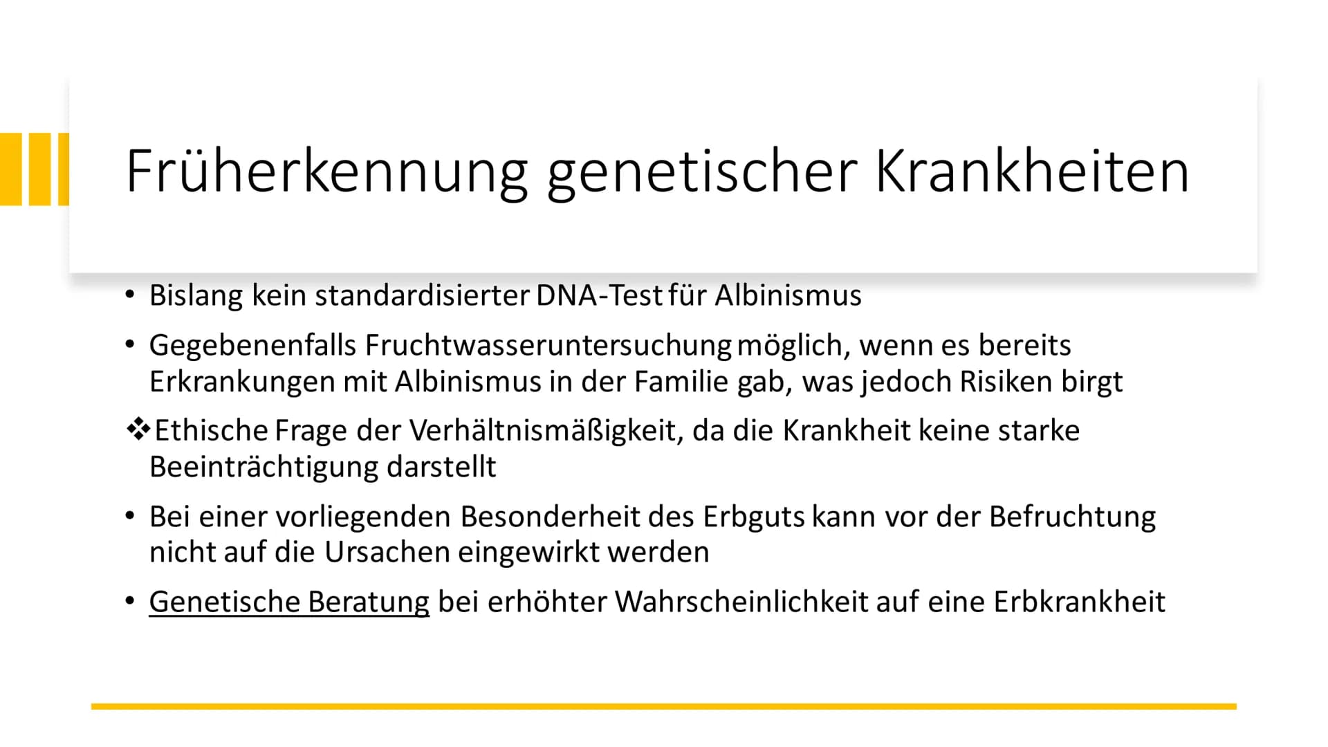 Albinismus # Inhaltsverzeichnis
* Was ist Albinismus?
* Symptome und Beschwerden
* Genetische Ursachen / Erbgang
* Unterschiedliche
