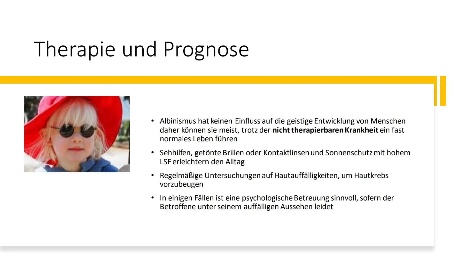 Albinismus # Inhaltsverzeichnis
* Was ist Albinismus?
* Symptome und Beschwerden
* Genetische Ursachen / Erbgang
* Unterschiedliche