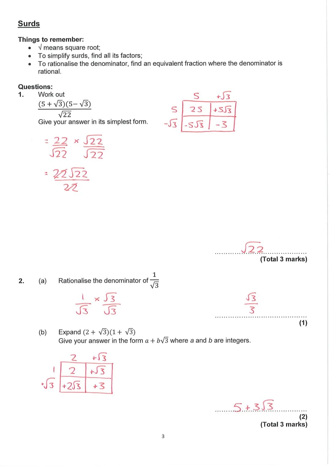 <h2>Exam Dates:</h2>
<h2>Worked Solutions</h2>
<h3>Contents</h3>
<ul>
<li>Surds</li>
<li>Algebraic Proofs</li>
<li>Algebra</li>
<li>Transfo