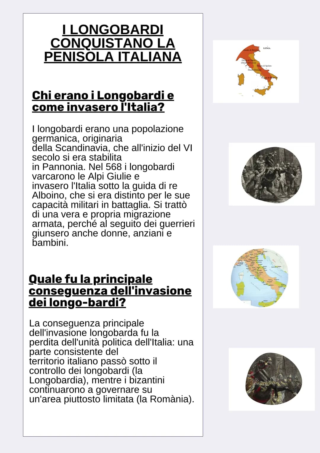 # I LONGOBARDI
# CONQUISTANO LA
# PENISOLA ITALIANA
## Chi erano i Longobardi e
## come invasero l'Italia?
I longobardi erano una popolazi