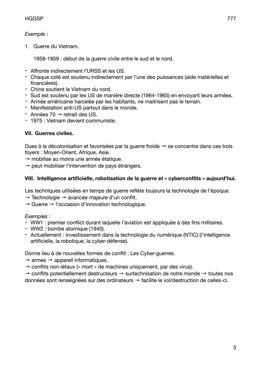 HGGSP
777
Chapitre 1:
Formes, enjeux et acteurs des conflits armés
depuis le XVIIIe siècle.
Guerre: Conflit qui implique le recours à la v