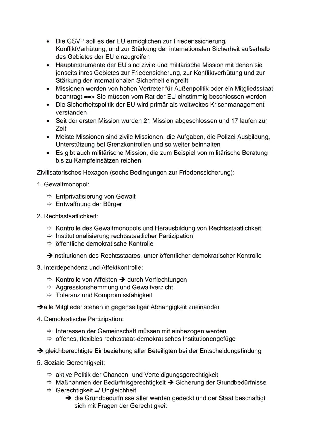 Inhaltsfeld 7: Globale Strukturen und Prozesse:
1. Internationale Friedens- und Sicherheitspolitik:
Sicherheitsbegriff:
Nicht nur Abwesenh