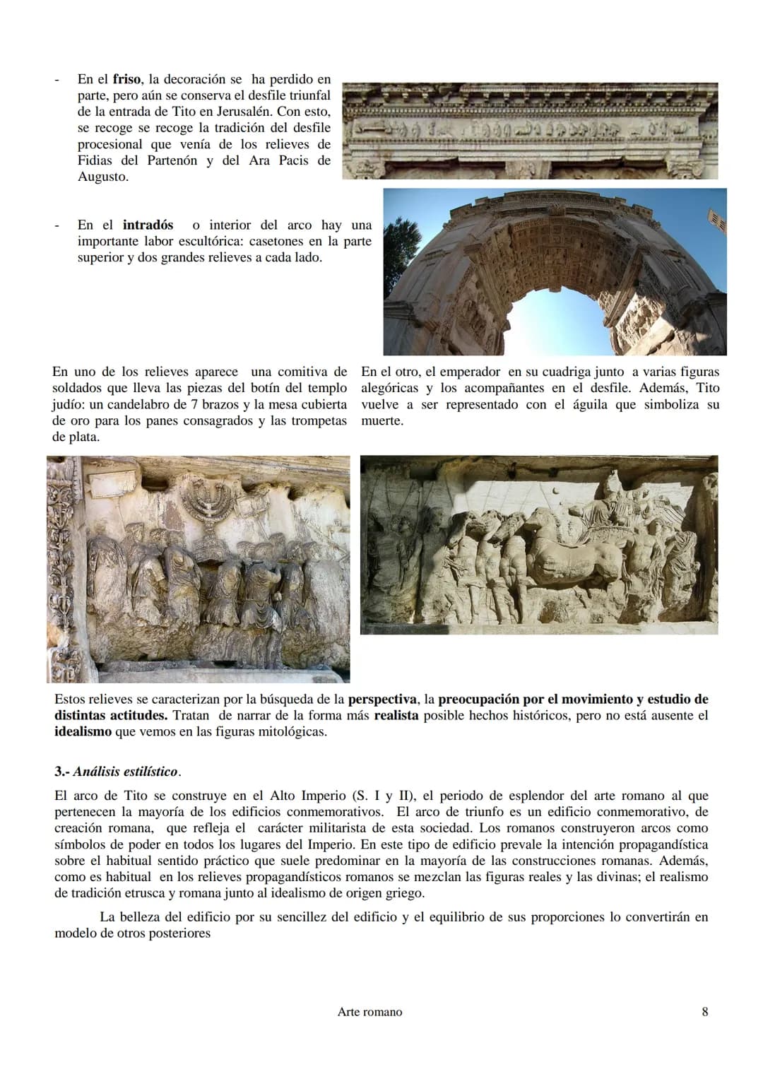 ## 4. EL ARTE ROMANO
Contexto
histórico
Roma atraviesa por varias etapas: periodo etrusco (S. VIII-VI a.C.), República (S. V-I a.C.),
Alto