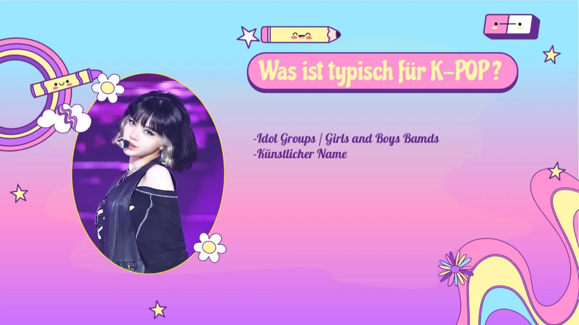 ☆
☆
☆
K-Pop
Koreanische Pop Musik
Von Mariam Al Nasser
☆
☆ ☆
★Inhaltsverzeichnis✩
K-Pop
01
03
BTS
-K-pop Kultur
-wer sind BTS?
-der An