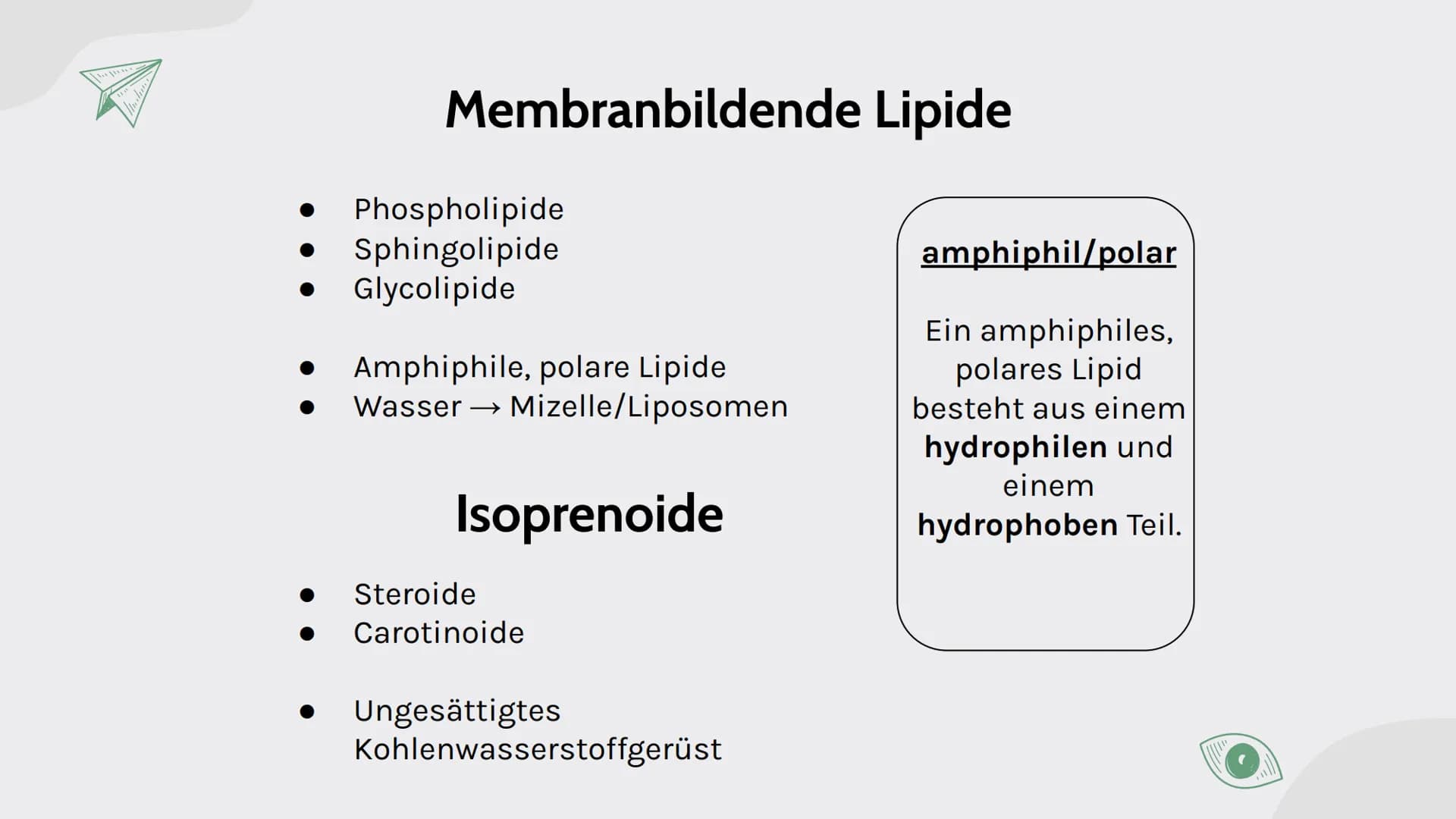 D
B
C
K
Lipide
von Maja, Sarah, Carla, Johanna und Assia
$A+B=C$ A+B=C
# Inhalt
01
# Lipide
- Was ist das?
- Verschiedene Arten
- gesätt