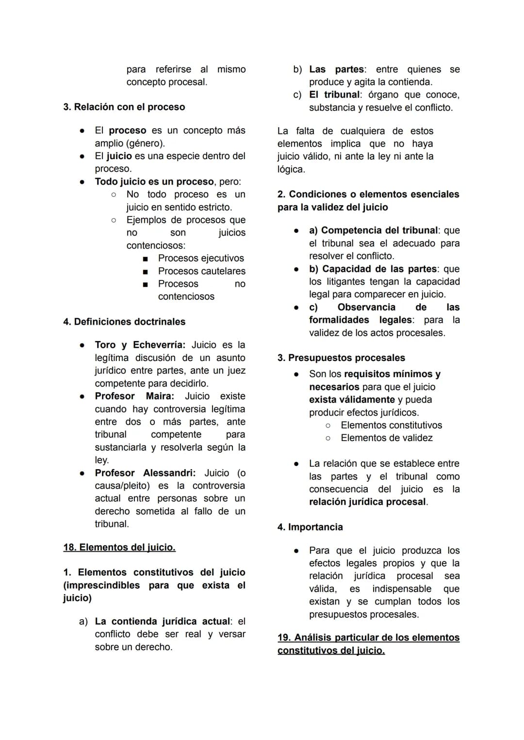 # 1. Elementos del derecho procesal
Mario Casarino, TOMO III, pág 19 - 32
# EL PROCESO Y LAS PARTES
I. El proceso
13. Concepto.
¿Qué es
