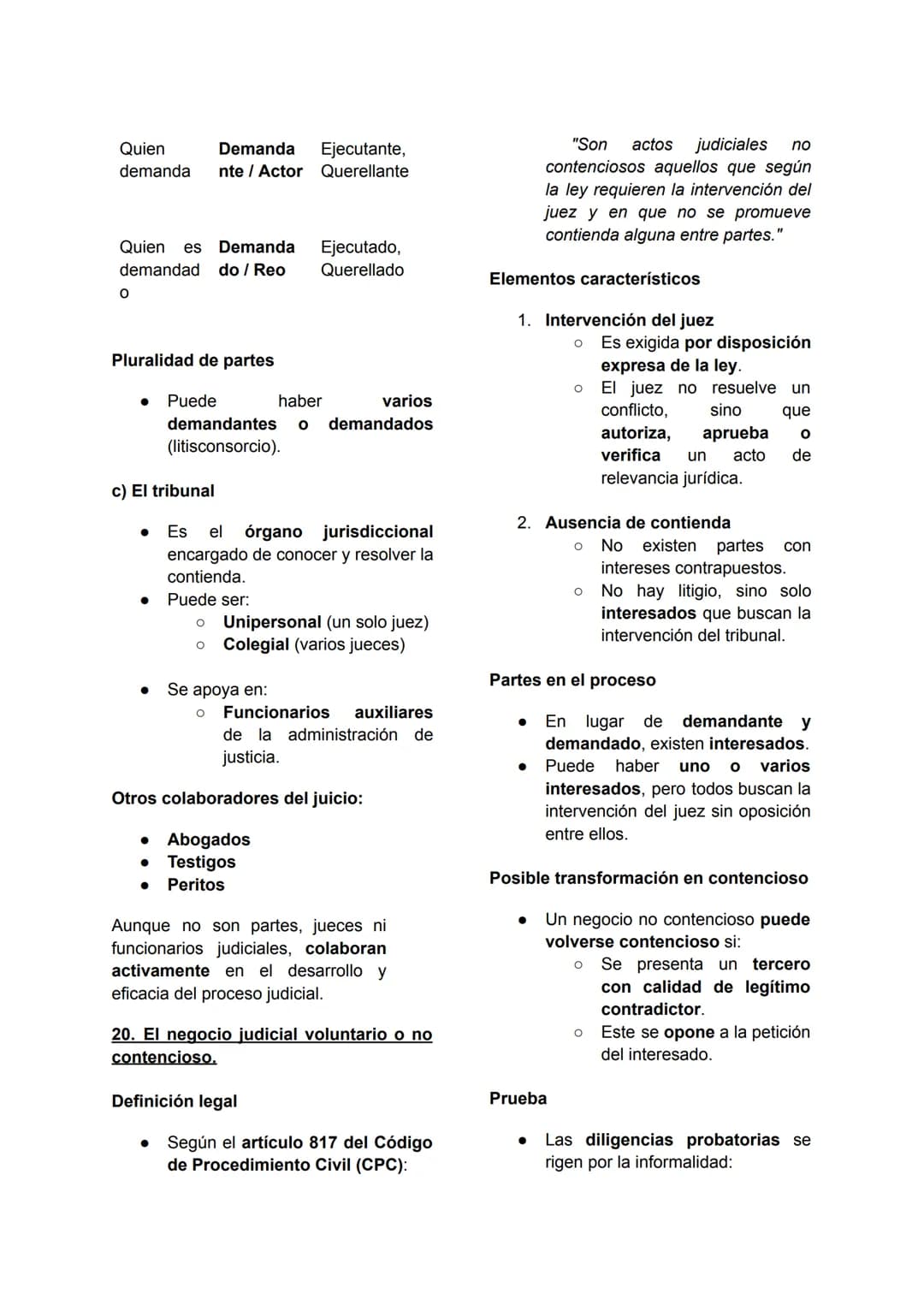 # 1. Elementos del derecho procesal
Mario Casarino, TOMO III, pág 19 - 32
# EL PROCESO Y LAS PARTES
I. El proceso
13. Concepto.
¿Qué es