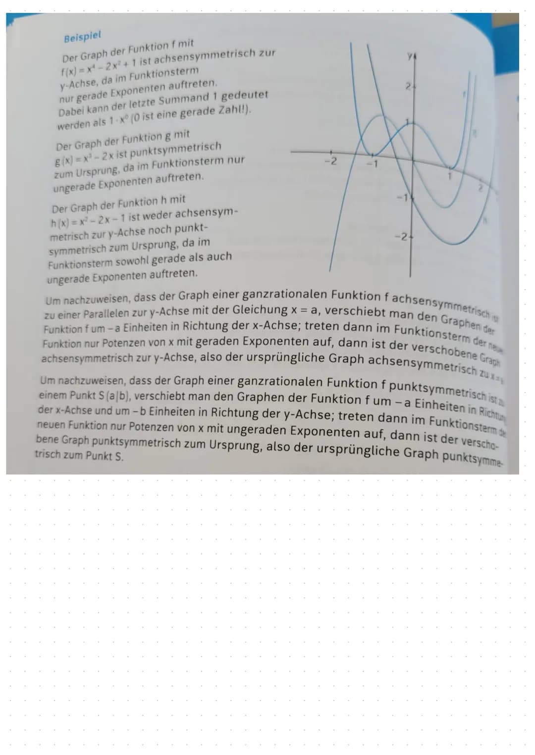 Untersuchung von ganzrationalen Funktionen # Eigenschaften ganzrationaler Funktionen
Funktion: Eine Funkben ist eine Zuordnung, bei der jed