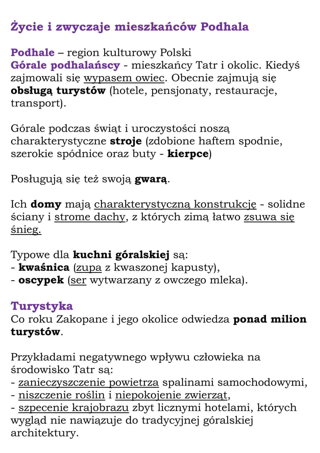 # Krajobraz wysokogórski
# Tatr
Tatry są częścią łańcucha Karpat.
Tatry są jedyną krainą w Polsce, w której występuje
krajobraz wysokogórs