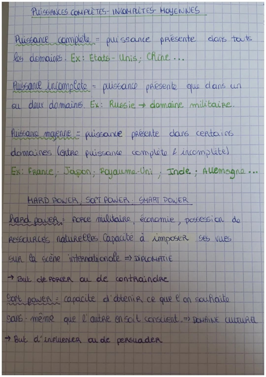 1
# HGGSP
da puissance
LA PUISSANCE:
Capacité à pauveir influencer, à atteindre ses objectirs
Elle renvoit aux états (Ex: Russie, Etats-Uni