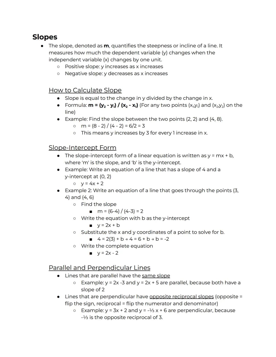 # Intercepts and Slopes
## Introduction
- Intercepts: Intercepts are specific points on a graph where a function or
curve crosses either t