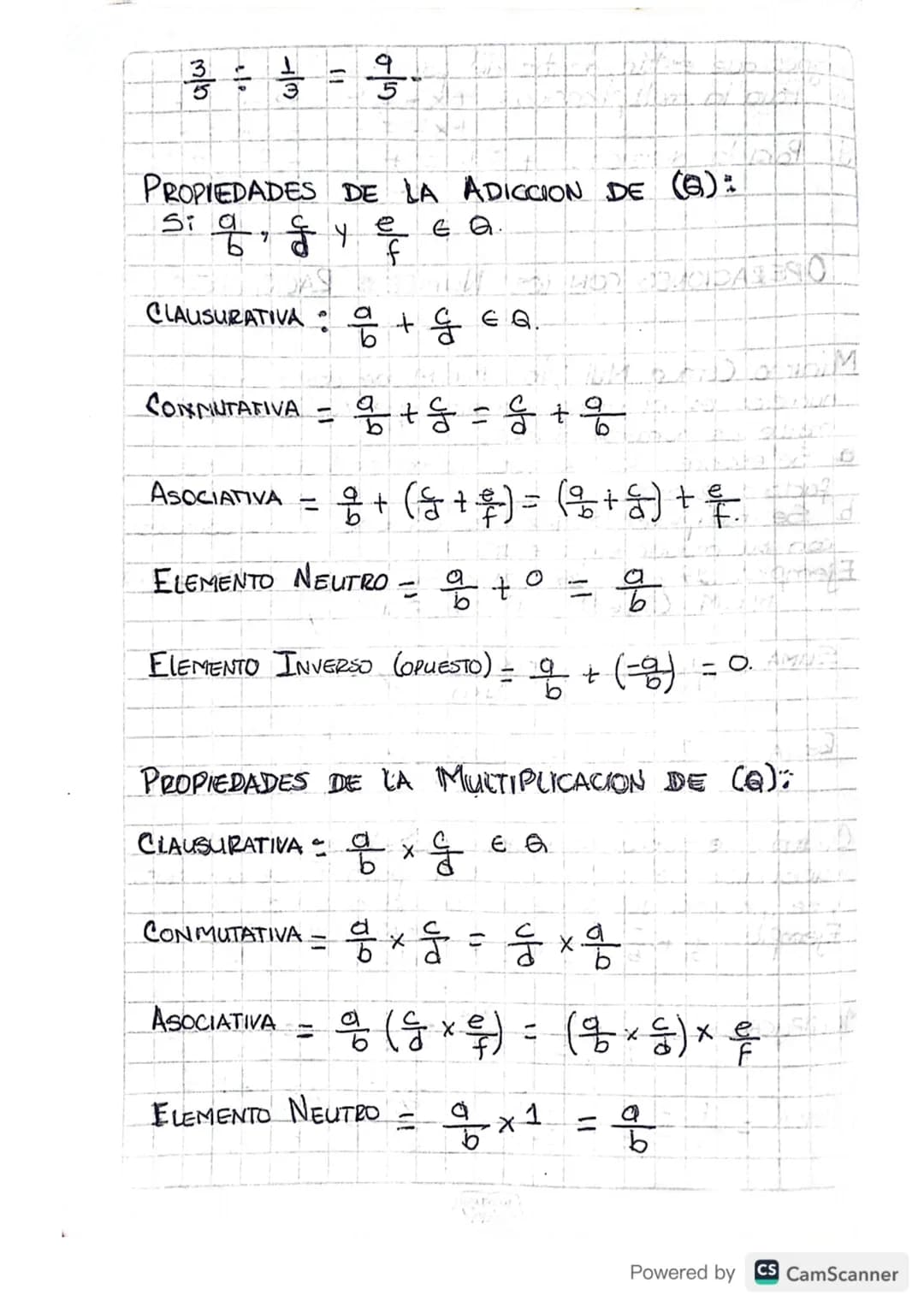 # OPERACIONES CON LOS NUMEROS. RACIONALES:
Mínimo Comin Multiplo: M.C.M. de dos o más
números es el menor número que contiene exacta-
mente