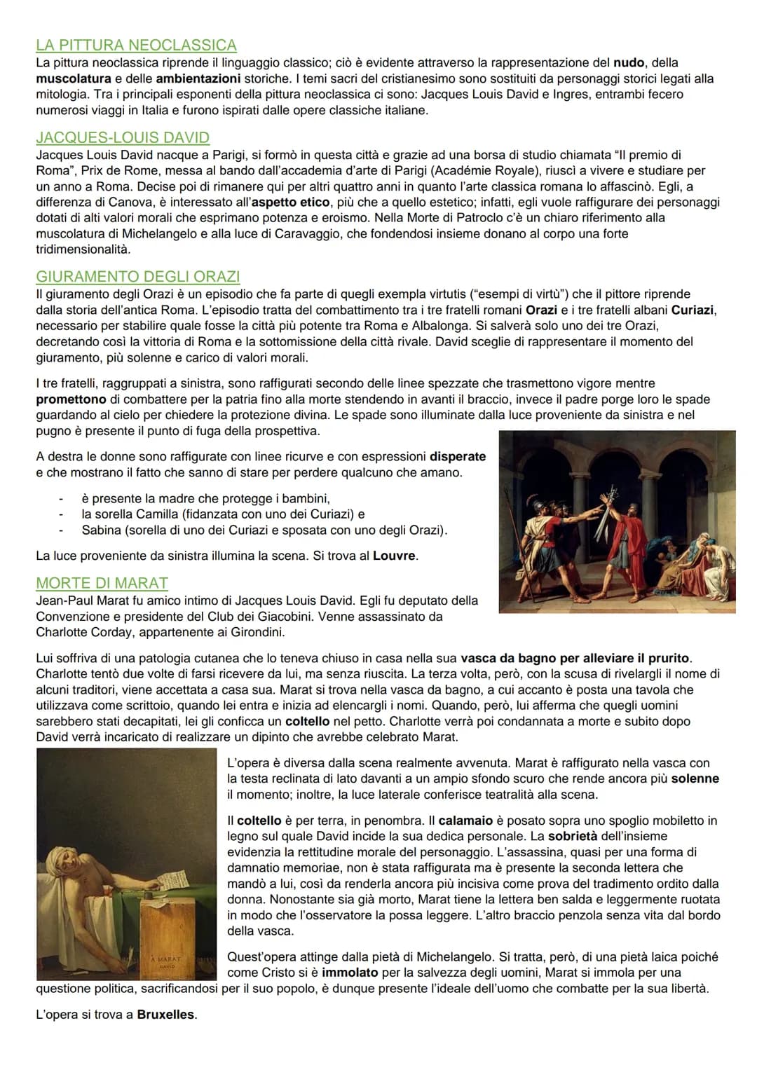 # IL NEOCLASSICISMO
II Neoclassicismo si sviluppa dalla seconda metà del Settecento fino alla prima metà dell'Ottocento. La sua nascita è
st