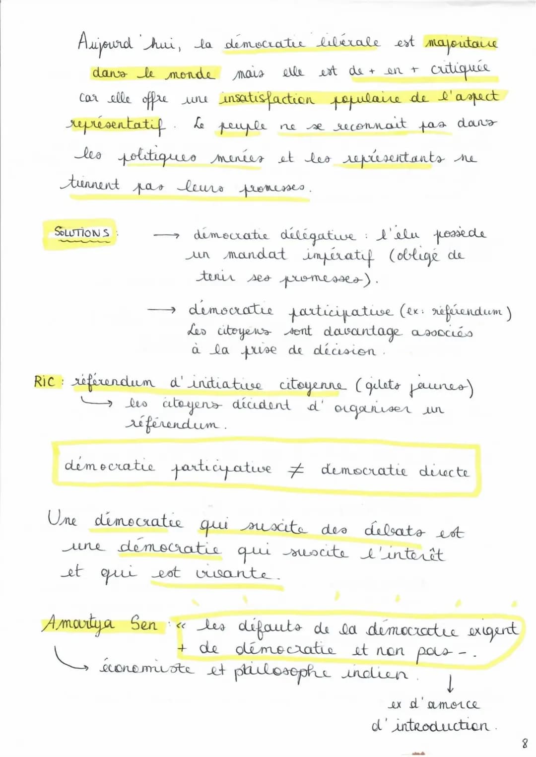 # THEME 1. COMPRENDRE UN REGIME POLITIQUE: LA DEMOCRATIE.
Introduction: la démocratie, les démocraties: quelles caractéristiques aujourd'hu