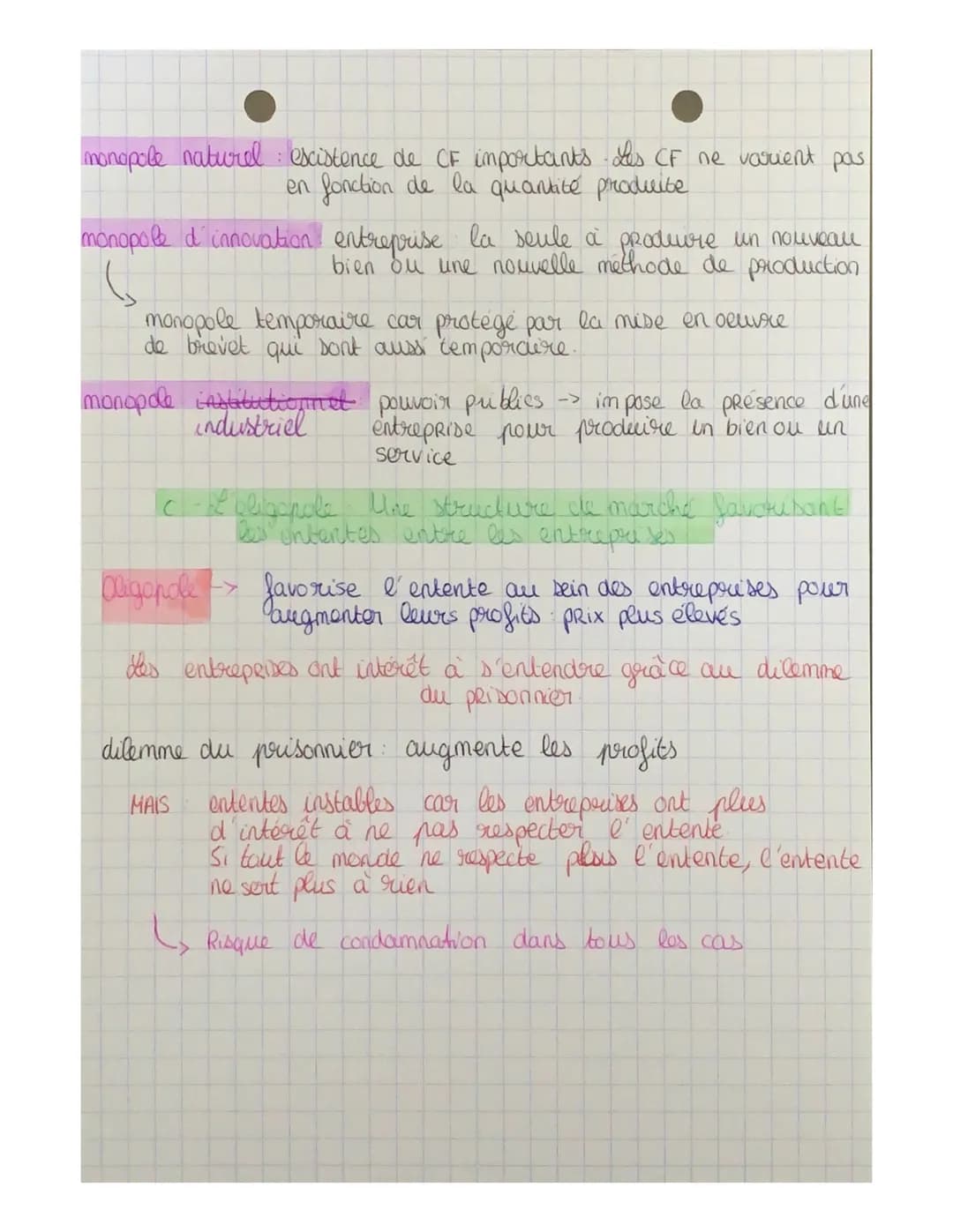 # Chapitre 6
Comment les marches imparfaitement concurentiels fonctionnent-
ils?
I-de pouvoir de marché des monopoles et des oligopoles
il