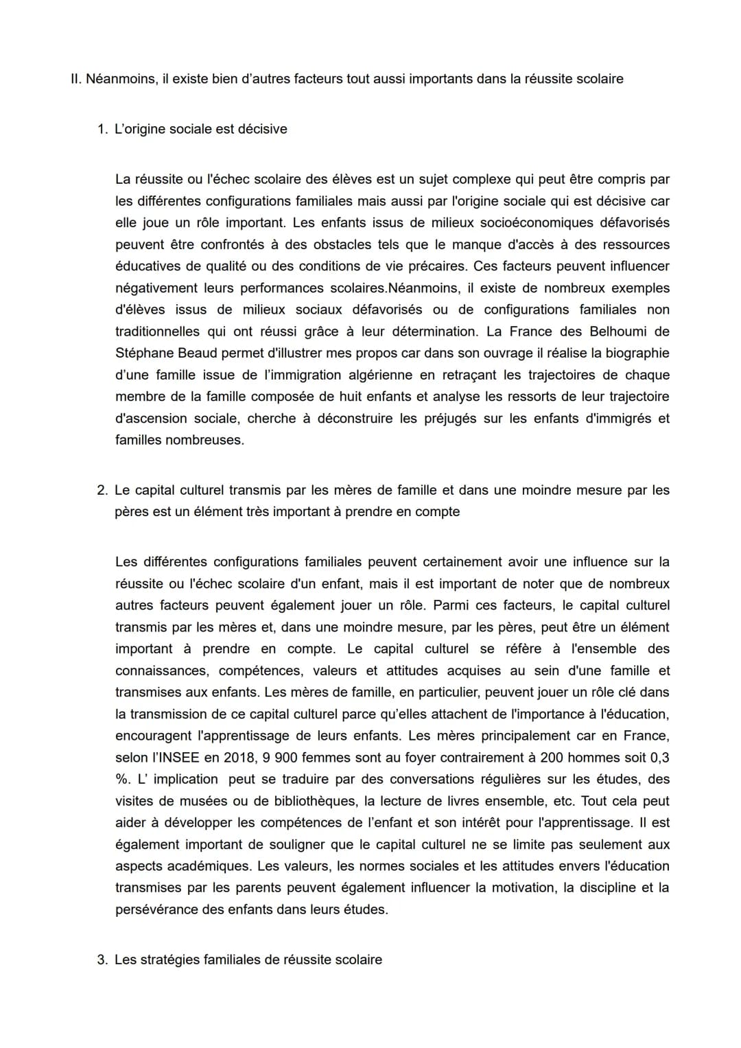 Les différentes configurations familiales sont-elles un déterminant pour expliquer la réussite ou
l'échec scolaire ?
Le lien entre la struc