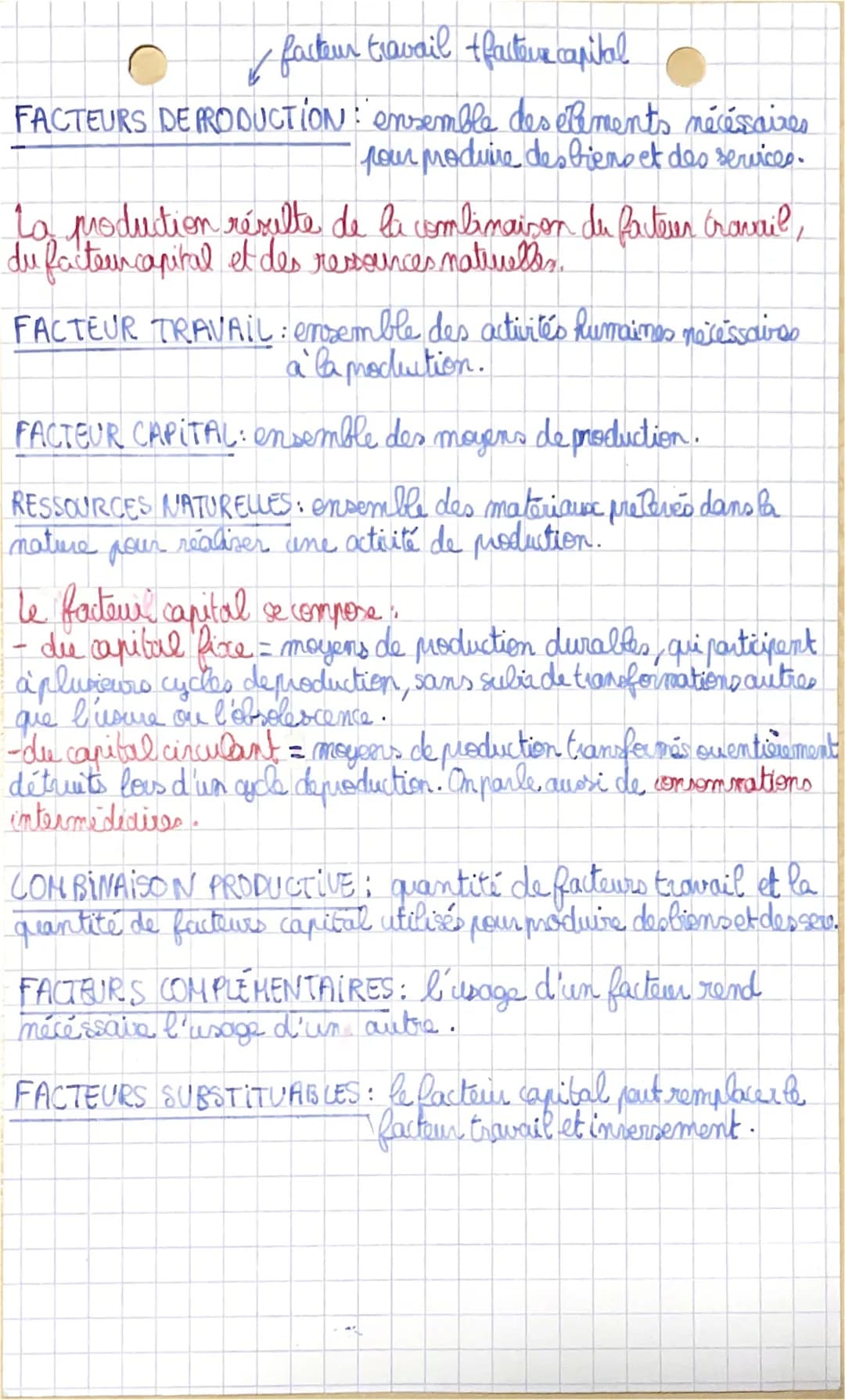 SES
Chapitre 2: Comment crée-t-on des richesses et comment
les mesure-t-on?
Chiffre d'affaires (CA) = valeur de la production/richesse.
→