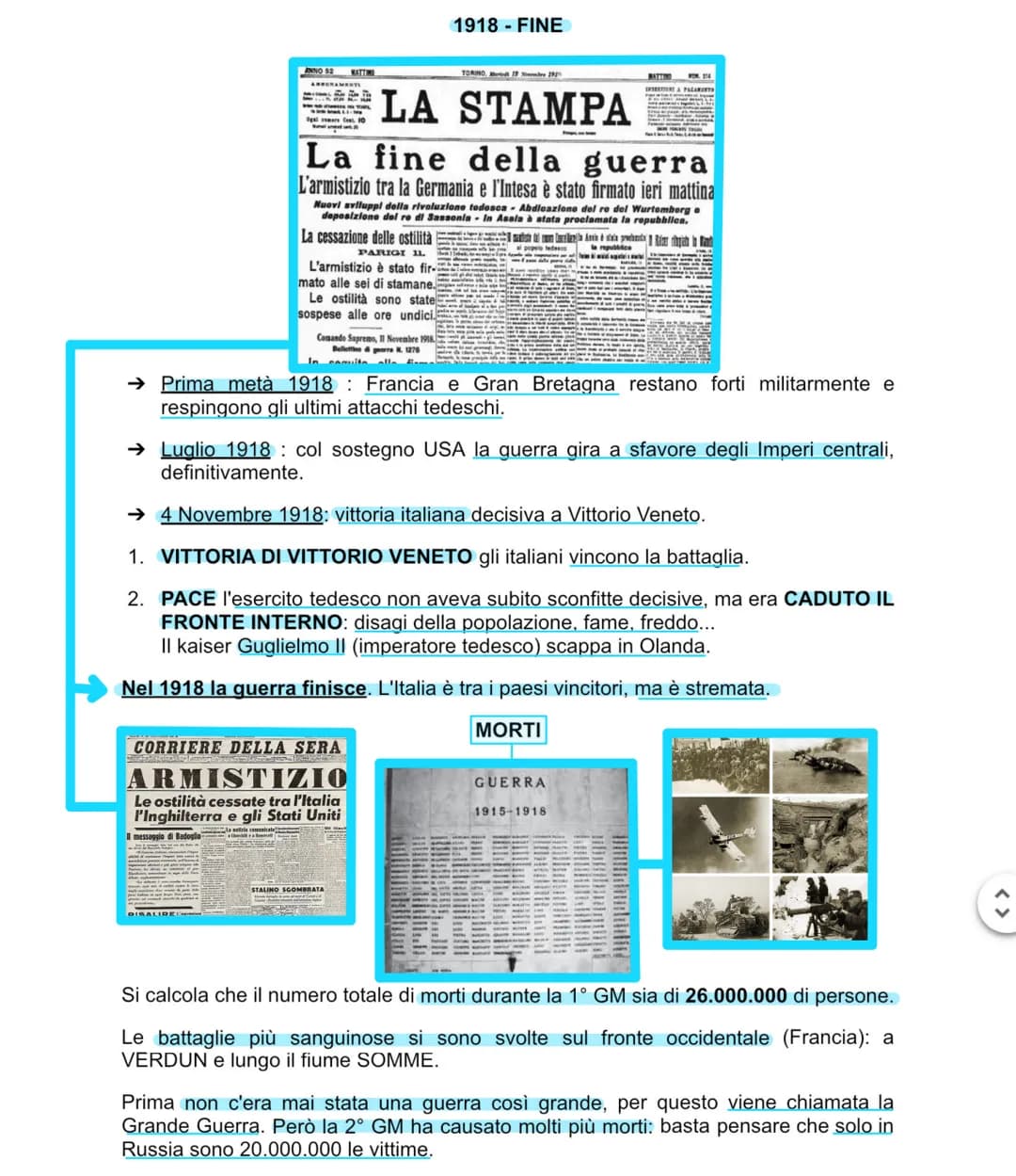 # LA PRIMA GUERRA MONDIALE
## (1914-18)
La 1° guerra mondiale viene chiamata anche GRANDE GUERRA perché è la prima
guerra così grande, impi