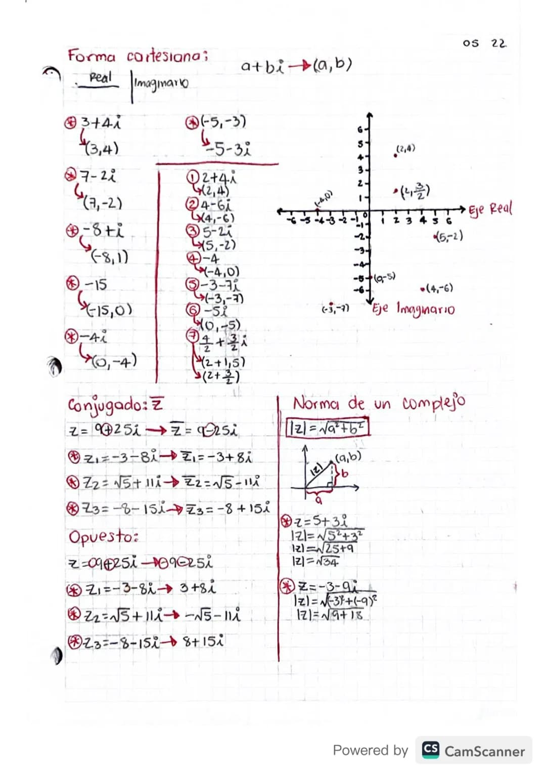 ejemplos
5-i
8+241
3-21
6=6+0
Igualdad
2+41; √A+√-16
2+42+4i
8+N-25:8-√-25
8+5 85
Números Complejos
atbi
Parte Parte
Real Imaginana