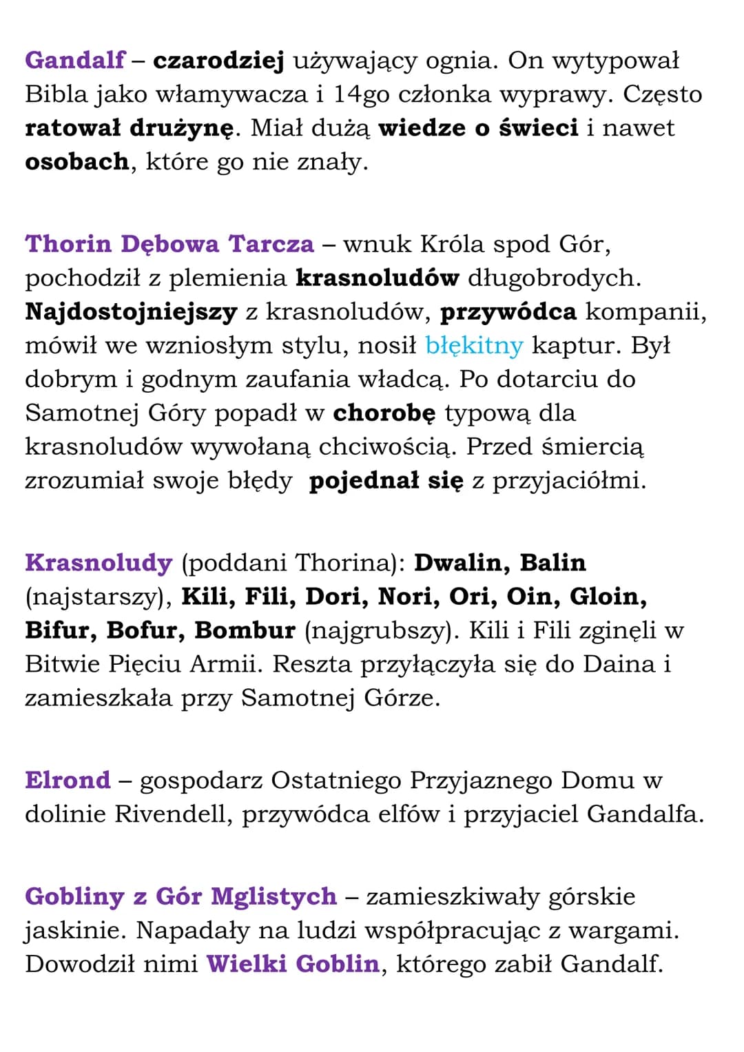 # „Hobbit, czyli tam i z
powrotem" - opracowanie
Tytuł: „Hobbit, czyli tam i z powrotem"
Autor: J.R.R. Tolkien
Czas akcji: Trzecia Era Śr