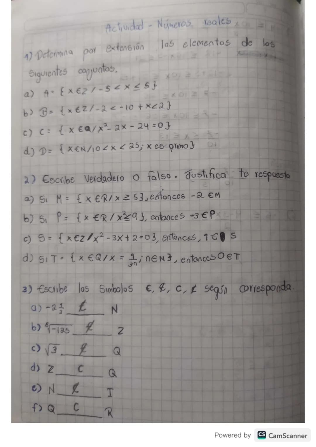 00 00 00 00
Conjuntos Números Reales GR)
Numeros Reales
R = Q U I
Numeros Racionales CQ)
- Numeros Enteros (Z)
- Deamales infinitos
- Dec