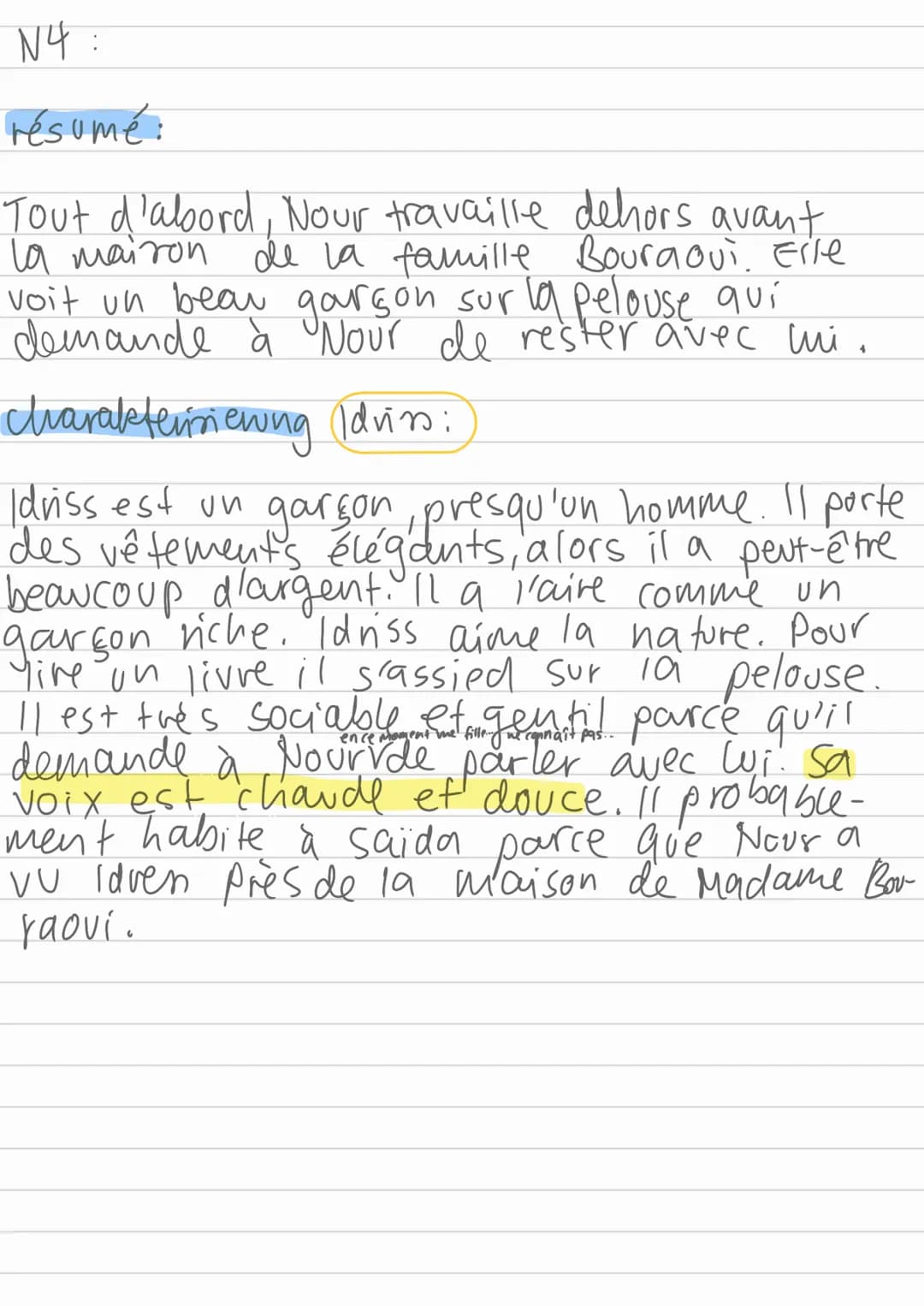 LERNZETTEL
Le résumé:
WICHTIGES:
* Präsens ·einfacher Stil
* 3. Person eigene worte
* neutral kurz
l'introduction:
Le texte, extra