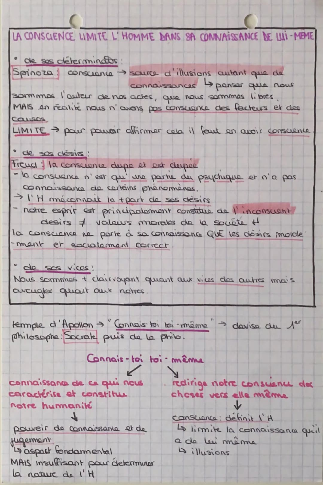 # La conscience
ETYMOLOGIE:
vient du latin:
* «cum» avec
* «scienha» saveir
* accompagné de
savoir
DEFINITION:
* sert a représente