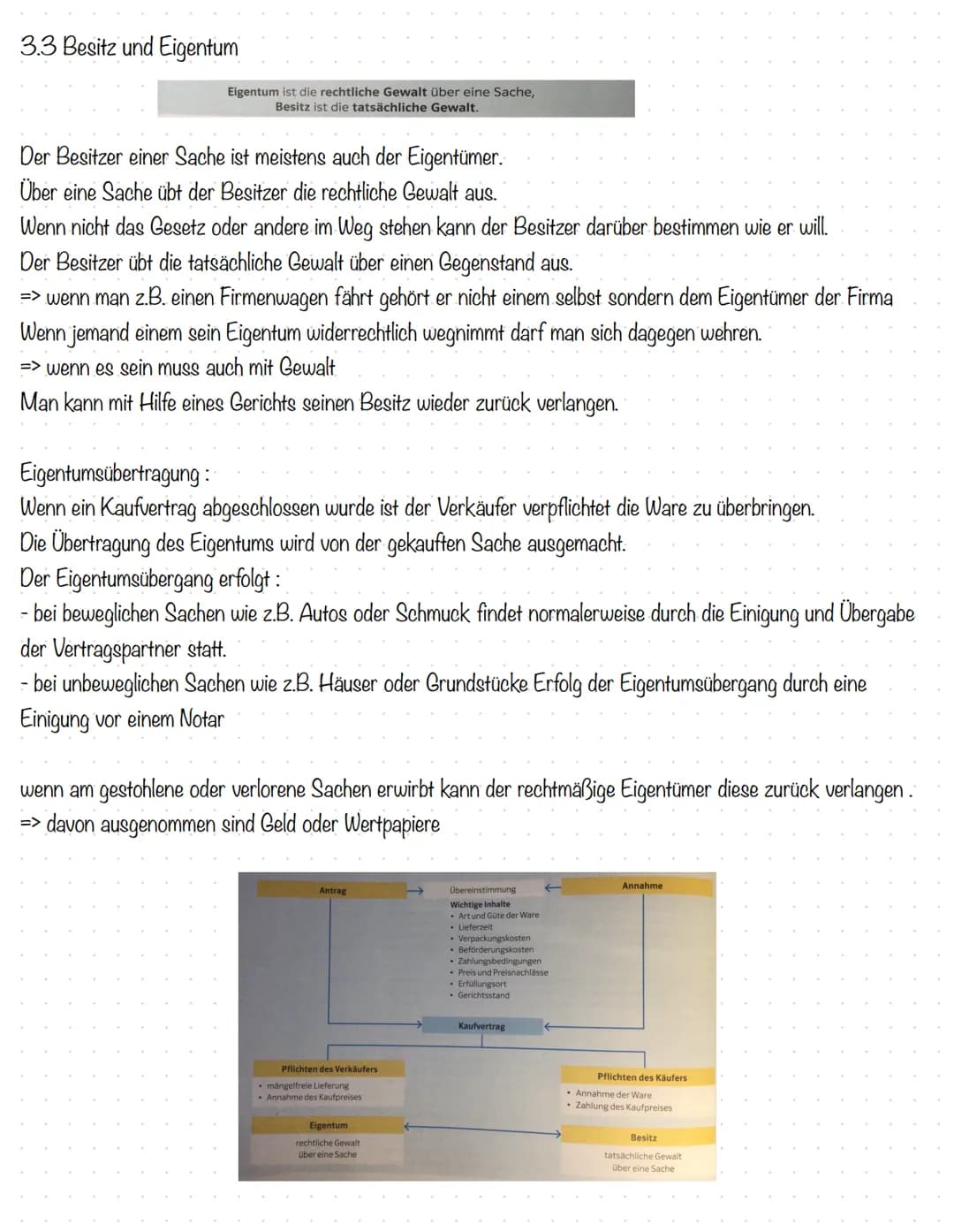 # Kaufvertrag
3.1 Abschluss und Erfüllung des Kaufvertrages
Ein Kaufvertrag entsteht durch mindestens zwei übereinstimmende Willenserkläru