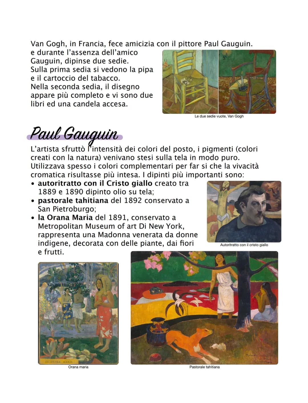 # Post impressionismo
Il post impressionismo è una tendenza artistica che conserva solo
alcune caratteristiche dell'impressionismo.
Gauguin