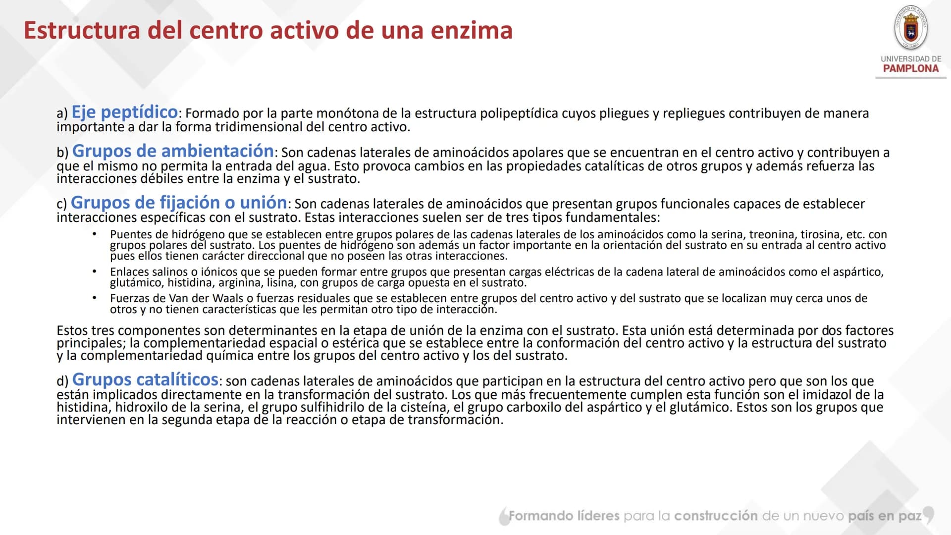 # Bioquímica Clínicaon
ENZIMOLOGÍA. Propiedades y nomenclatura, clases
de enzimas, principios generales de cinética, química
y enzimática,
