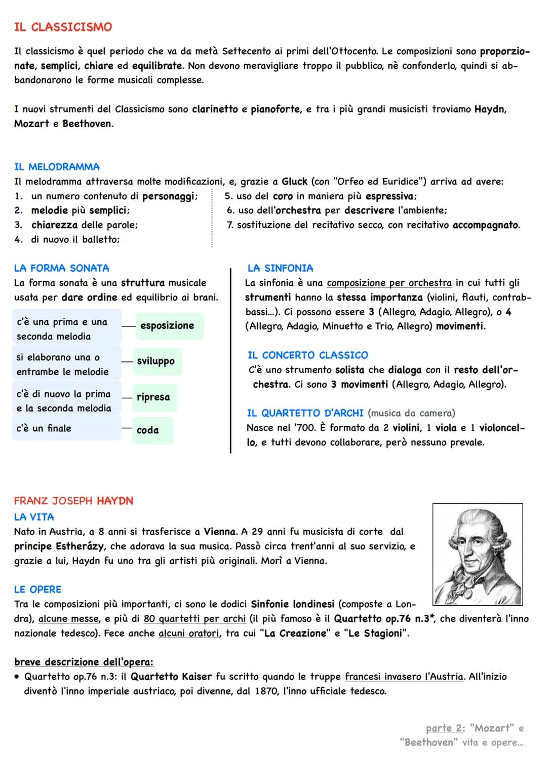 # IL CLASSICISMO
Il classicismo è quel periodo che va da metà Settecento ai primi dell'Ottocento. Le composizioni sono proporzio-
nate, sem