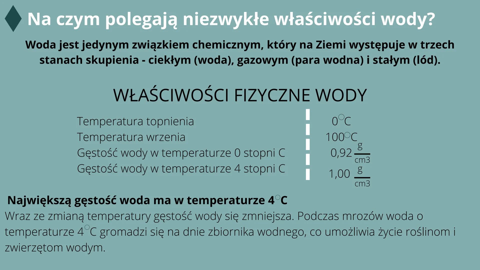 # 28
Woda - właściwości i rola w
przyrodzie
MAŁGOSIA CZECH VIIB # Obecność wody w przyrodzie
Woda jest jedną z bardziej rozpowszechnionyc