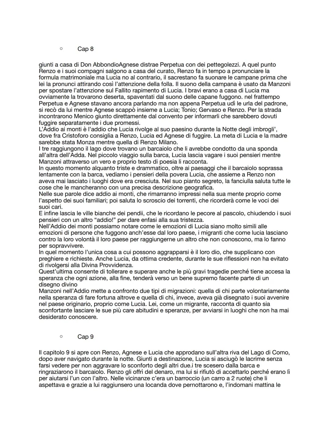 # Promessi sposi
Cap 1
Il primo capitolo si apre con una descrizione paesaggistica molto dettagliata e quasi
cinematografica (si ha la sen