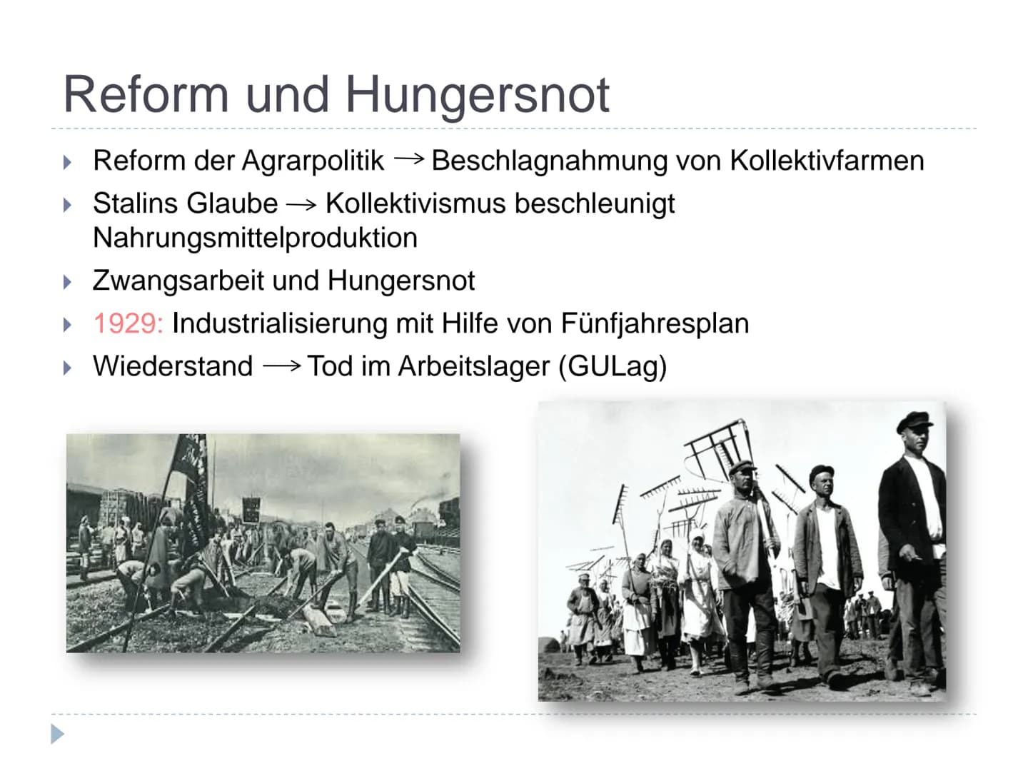 Die Herrschaft Stalins # Gliederung
► Wer war Josef Stalin?
Frühes Leben
Die Russische Revolution
► Politische Übernahme
Großer Terror