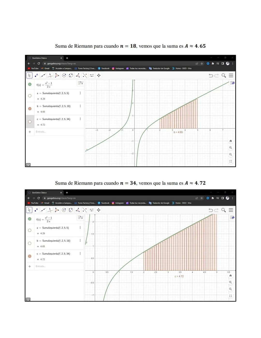 Desarrollo de los ejercicios
Temática 1 - Antiderivadas
Desarrollar el ejercicio seleccionado utilizando el álgebra, la trigonometría y pr