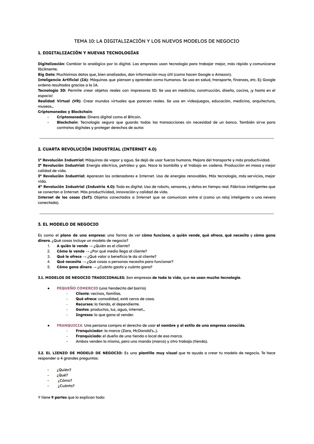 TEMA 10: LA DIGITALIZACIÓN Y LOS NUEVOS MODELOS DE NEGOCIO
1. DIGITALIZACIÓN Y NUEVAS TECNOLOGÍAS
Digitalización: Cambiar lo analógico por
