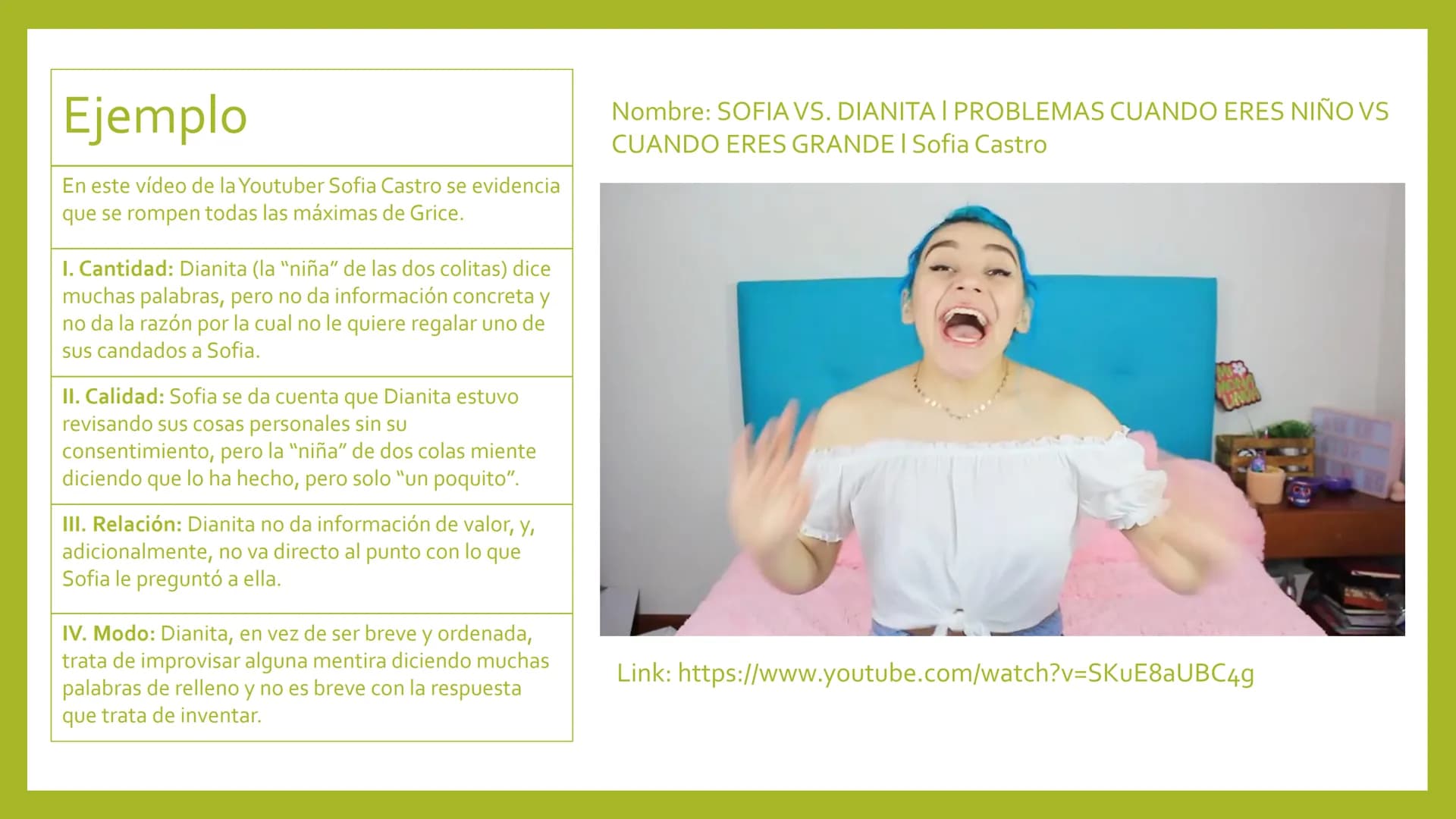 # ANÁLISIS DE LAS
# MÁXIMAS DE GRICE Y LOS
# ACTOS DE HABLA
Materia: Competencias en Lengua Materna.
Carrera: Lenguas Modernas. Máximas de