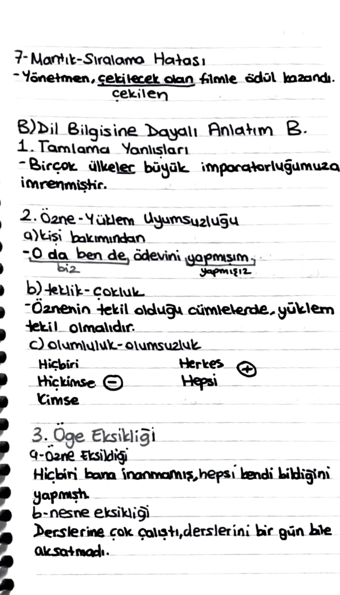 # Anlatım Bozuklukları
Anlama Dayalı
1-Gereksiz Sözcük ve Ek Kullanımı
2- Yanlış Anlamda Sözcük Kullanımı
3-Celişen sözcüklerin bir arad