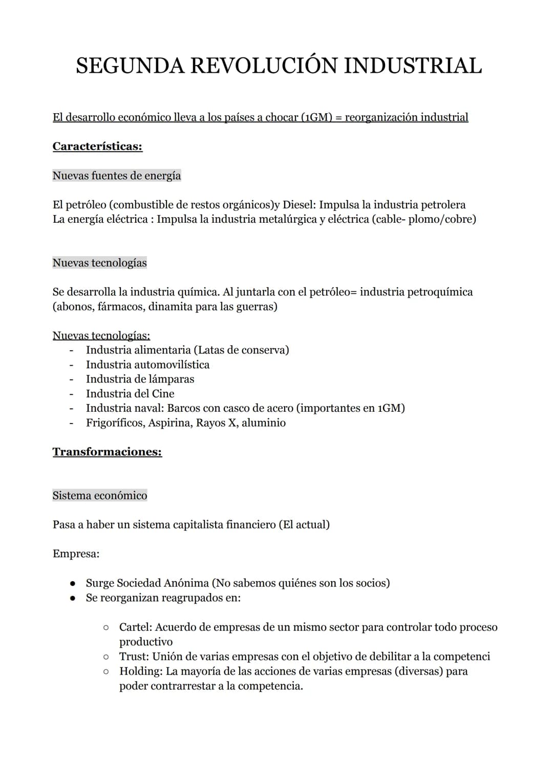 # PRIMERA REVOLUCIÓN INDUSTRIAL
- Concepto francés que define los grandes cambios económicos que se dan en
Inglaterra.
- Transformación del