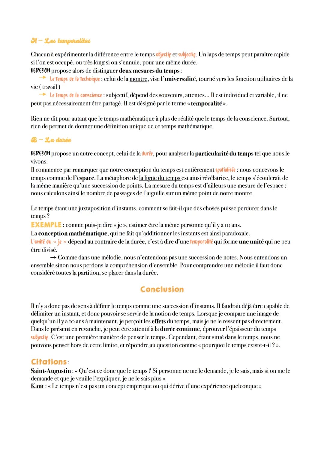 C H A P I T R E 14
LE TEMPS Le temps est une dimension de notre réalité, celle qui se manifeste dans le fait que toutes les choses ne
cesse