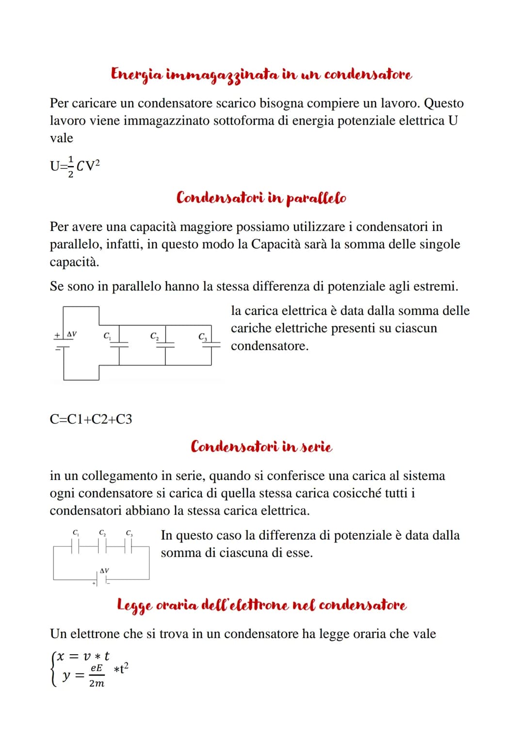 # Condensatori
Un condensatore è un dispositivo che accumula cariche e ne esistono
diverse forme:
-condensatore piano;
-condensatore sfer