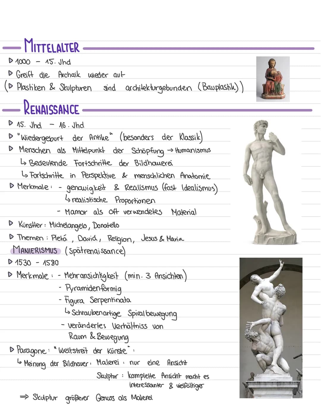 # PLASTIK - ANALYSE
EINLEITUNG
▷ Titel, Künstler, Maße/Größe, Material, Entstehungszeit (ggf. heutiger Standort, Auftrag)
▷ Gattung: Plas