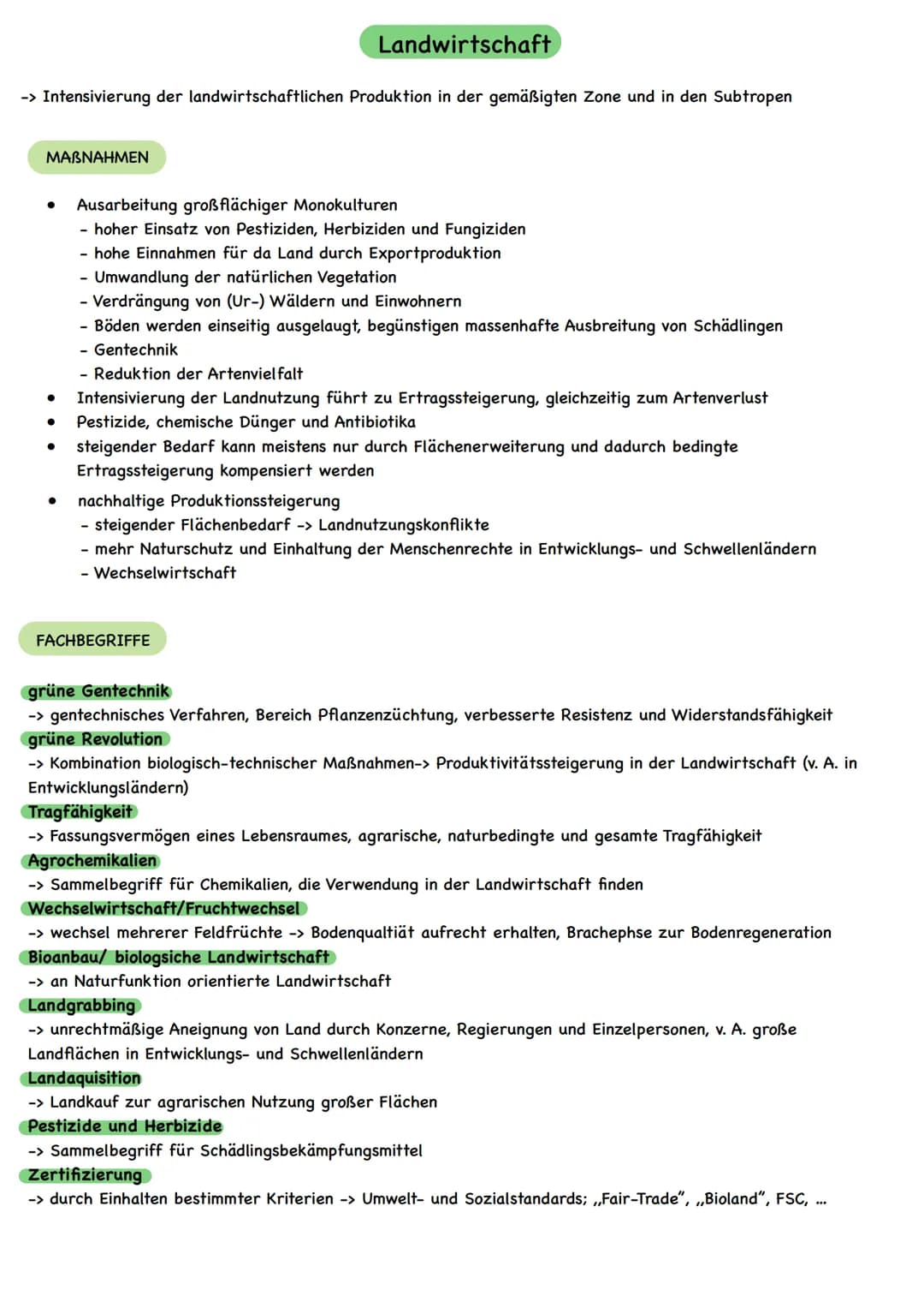 # Landwirtschaft
-> Landwirtschaftliche Produktion in den Tropen vor dem Hintergrund wirtschaftlicher Prozesse
ALLGEMEINE INFORMATIONEN
*