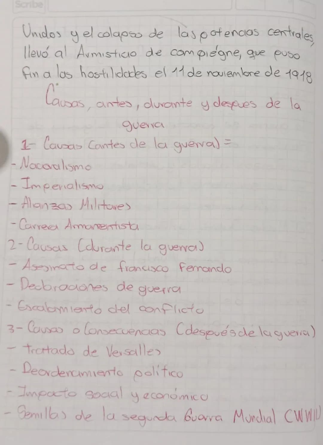 # Primera Guerra Mundial (WW1)
Indice
1. Qué Fue
2. Causas
Qué Fue
La primera Guerra mundial fue un conflicto global que tuvo lugar entre