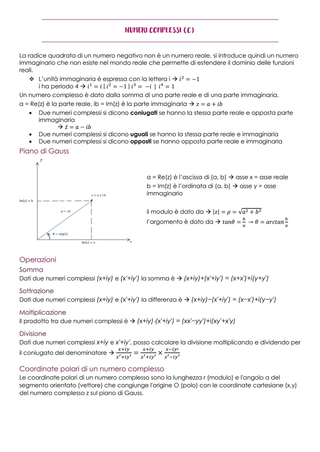 # NUMERI COMPLESSI
Sofia Sartori
LICEO SCIENTIFICO SCIENZE APPLICATE 2022/2023 # NUMERI COMPLESSI (C)
La radice quadrata di un numero neg