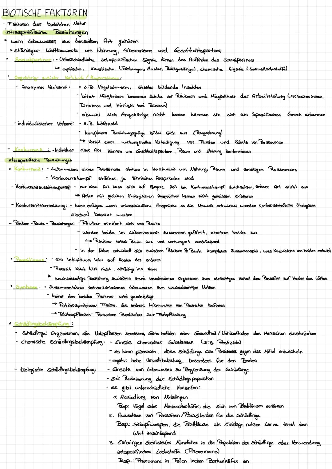 # Ökologie
GLOSSAR
| Begriffe | Erklärung/Nefinition. |
| ----------- | ----------- |
| Ökosystem | Wechselbezichung zwischen einem Biotop