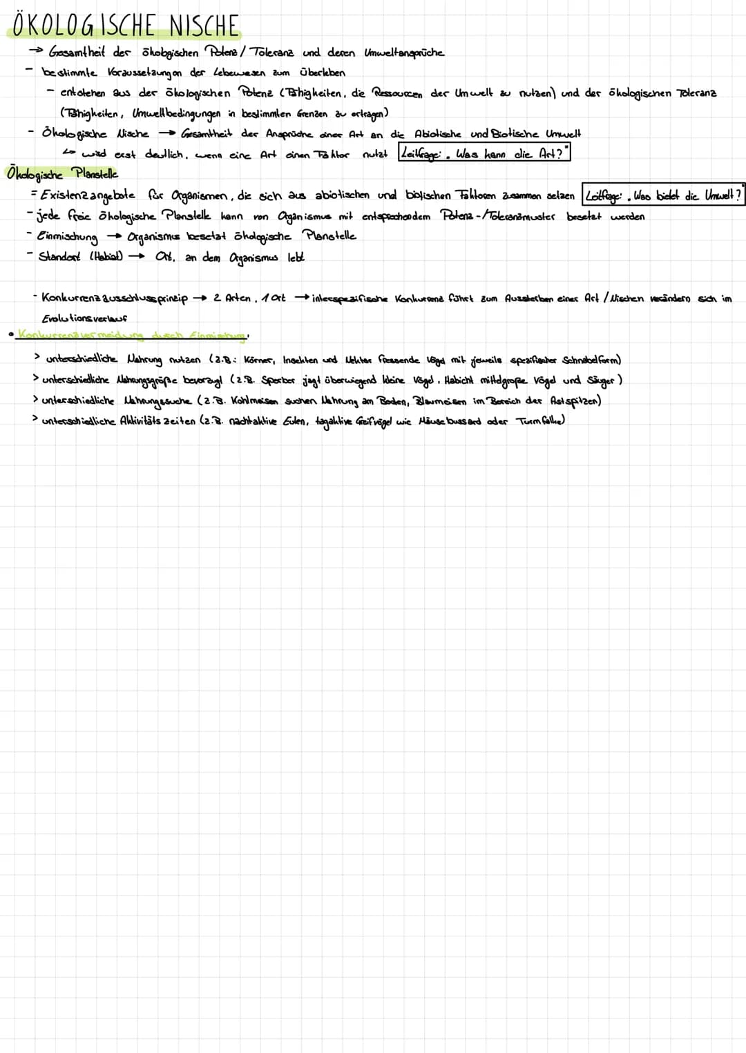 # Ökologie
GLOSSAR
| Begriffe | Erklärung/Nefinition. |
| ----------- | ----------- |
| Ökosystem | Wechselbezichung zwischen einem Biotop