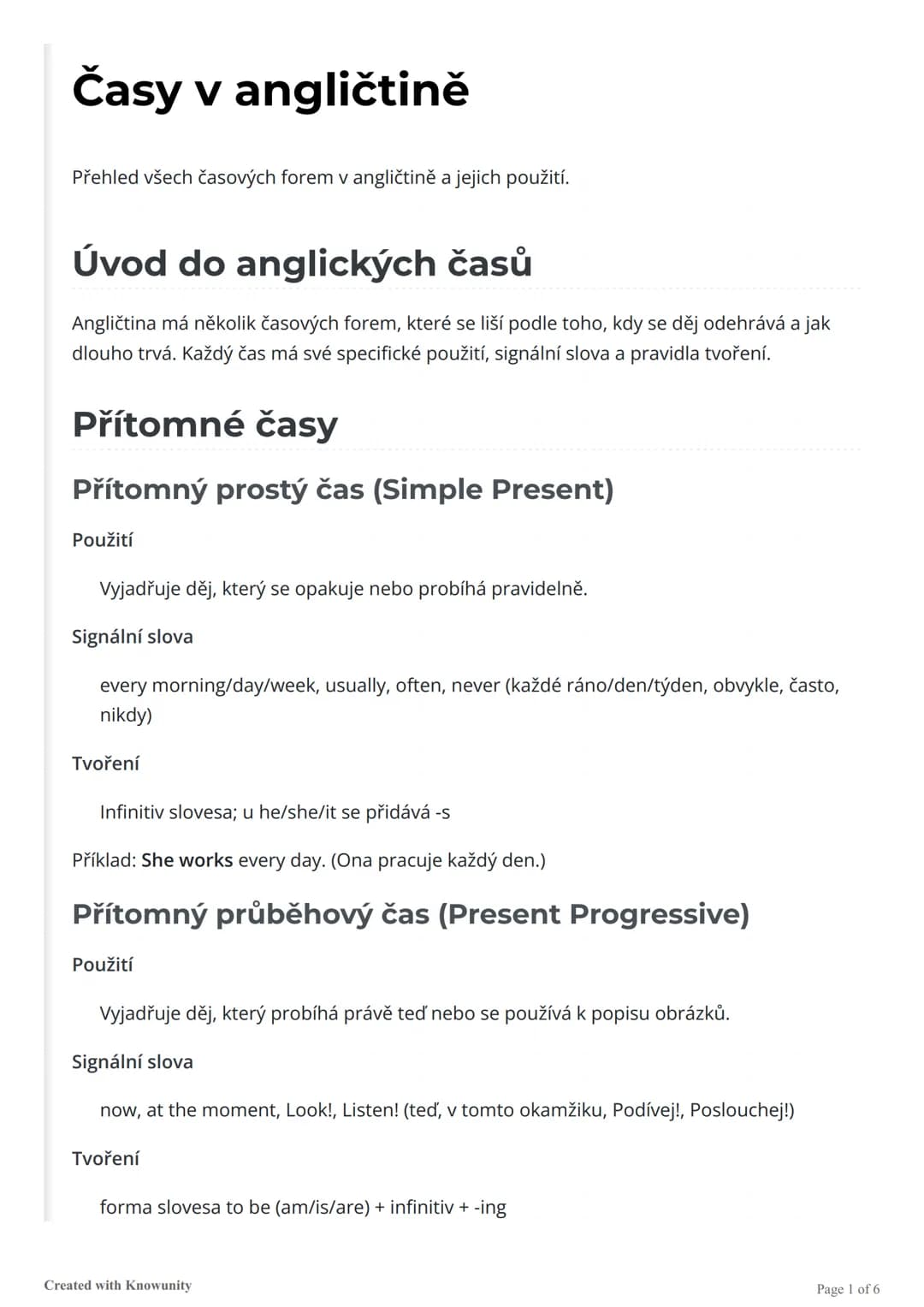 Časy v angličtině
Přehled všech časových forem v angličtině a jejich použití.
Úvod do anglických časů
Angličtina má několik časových forem,
