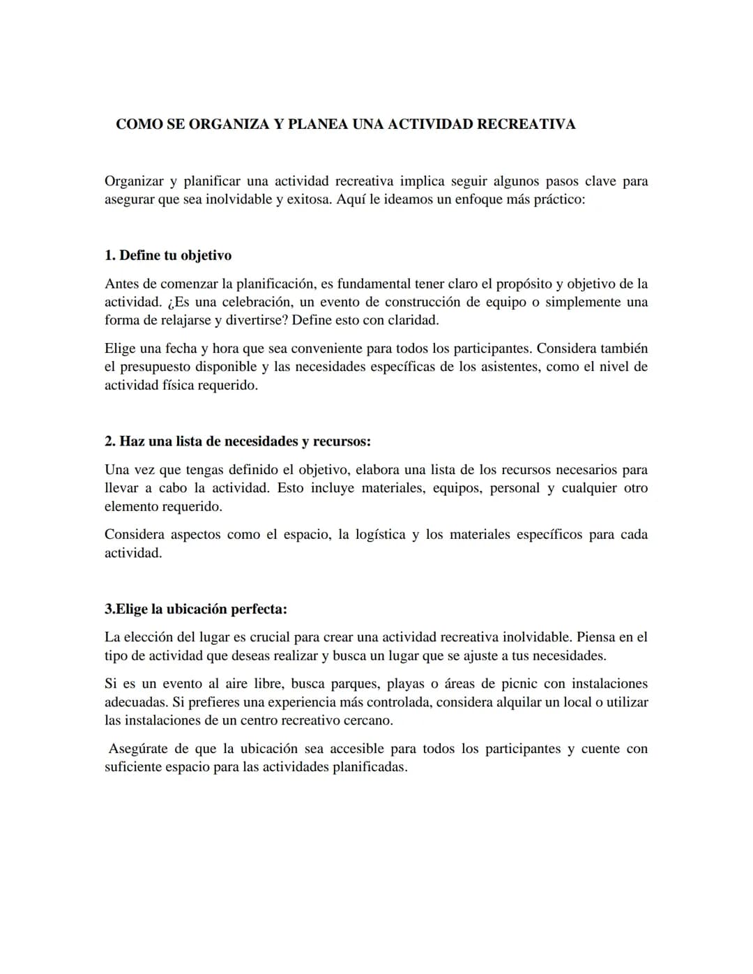 # ACTIVIDADES RECREATIVAS
PROFESOR:
ESTUDIANTES: DEPORTE Y CULTURA
ORGANIZACIÓN Y PLANEACION DE ACTIVIDADES RECREATIVAS
1.Actividades Re