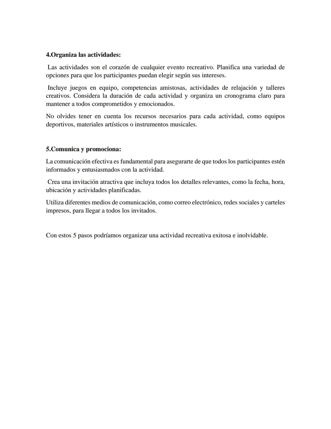 # ACTIVIDADES RECREATIVAS
PROFESOR:
ESTUDIANTES: DEPORTE Y CULTURA
ORGANIZACIÓN Y PLANEACION DE ACTIVIDADES RECREATIVAS
1.Actividades Re
